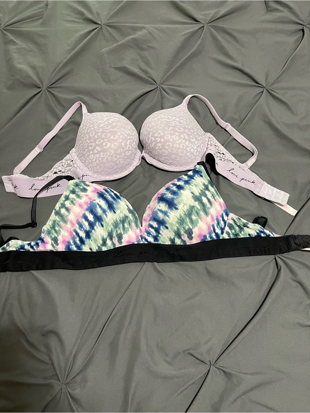 PINK Victoria's Secret Lilac Bra Extender and Strap Detail